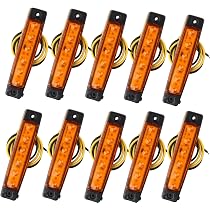 4 Feux De Position Latéraux LED - Blanc - IP65 - 12V/24V - Pour Camion, Remorque, Van, Bateau