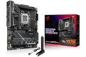 ASUS ROG Strix X870E-H Gaming WIFI7, Scheda madre AMD ATX, Socket AM5, 16+2+1 Stadi di Alimentazione, Slot DDR5, Quattro Slot M.2, PCIe 5.0, WiFi 7, 2 Porte USB4, PCIe Slot Q-Release, Aura Sync, Nera