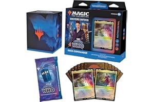 Deck Commander Magic: The Gathering Doctor Who - Maîtres du mal (1 deck de 100 cartes, 1 booster collector échantillon de 2 cartes + accessoires) (Version Française)