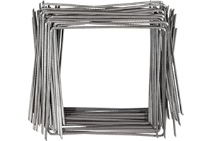 La Cordeline lot 50 Agrafes Fixation pour Toile Paillage Acier Brut 20 x 20 x 20 cm, Gris Métallique