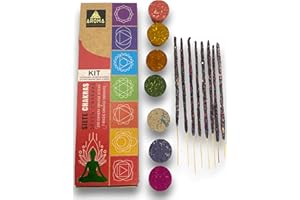 Kit Siete Chakras Aroma 7 Chakras - Barritas de Incienso y 7 bombitas defumación activada Eco Artesanal - HOSTENATURA