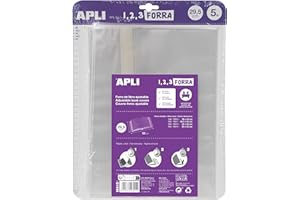 APLI 16915 Book Cover with Adjustable Flap Polypropylene 295mm