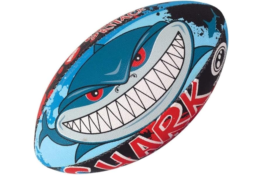 Optimum Cartoon Rugby Balls - Balanced & Responsive. Perfect for Kids- Training & Gameplay, 2 Ply