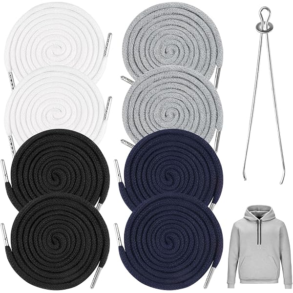 Cordini di ricambio 160 cm per felpa con cappuccio e pantaloni sportivi – Set da 4 pezzi