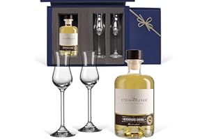 ‎PRIME PRESENTS Geschenkset Steinhauser Bodensee Diesel (0.5 l) - Obstbrand aus Golden Delicious Äpfeln in der Apothekerflasche mit 2 Leonardo Branntwein Gläsern - echte Männer trinken DIESEL
