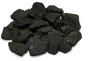 PURAJA Set de Pierres Précieuses: Shungite | Brutes Naturelles de Première Qualité | Utilisation Polyvalente Comme Pierres à Eau, de Guérison, de Chakra