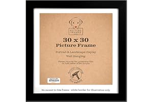 PICTURE FRAMES UK LTD Black Picture Frame - 30x30 cm - Versatile & Elegant Design, Ideal for Displaying Art, Photographs, and Certificates