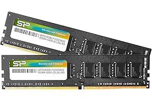 Silicon Power SP016GBLFU320B22 - Kit di memoria DDR4 da 16 GB (2 x 8 GB) 3200 MHz (PC4-25600) CL22 UDIMM 288 pin