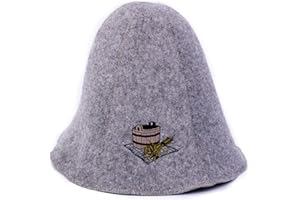 Ger3as Bonnet de Sauna, Hat de laine avec broderie pour homme et femme, casquette de bien-être
