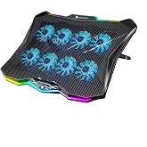 Gameagle 8 Fanlı RGB Notebook Soğutucu, 9-17 İn&ccedil; Laptop Uyumlu, 7 Kademeli Ergonomik Y&uuml;kseklik Ayar, Sessiz &Ccedil;alışma, 2 USB Gi
