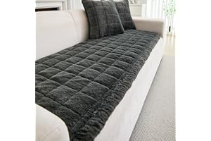 GKXLH Housse de canapé épaisse - Nouvelles Housse canape en Velours Imitation Vison Doux pour canapés 2, 3, 4 Place, Universelle antidérapante Housse canapé 3 Places pour Protecteur de canapé 70x180