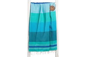 ZusenZomer Fouta Hamamtuch Damen XL 100x190 - Hammam Badetuch Strandtuch Hammamtuch - 100% gekämmte Baumwolle Oeko-TEX - Fair Trade Hamam Handtücher (Meergrün)