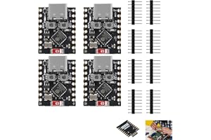 Set med 4 ESP32-C3 utvecklingskort, ESP32-C3 minimodul, 2,4 GHz WiFi och Bluetooth 5.0 Le, RISC-V 32-bitars 160 MHz processor, för Arduino MicroPython, IoT Smart Home Sensornätverk