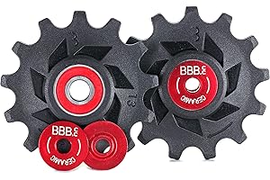 BBB Puleggia per deragliatore in ceramica a 13 denti posteriore Shimano a 12 velocità Jockey Wheels Roller Urban Road Bike MTB Roller Boys Ceramic BDP-19, nero