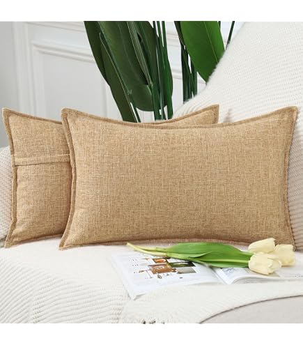 Housses De Coussin Simili Daim Madizz - Lot De 2 Avec Glands 30x50cm Noir Pour Canapé Et Déco