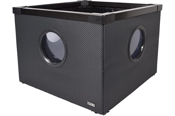 HOZELOCK - Aquarium Moderne 500L Noir : Installation Rapide, Facile et Sans Outils "Twist & Lock", Aquarium Hors-Sol Idéal pour les Espaces Extérieurs, 3 Fenêtres latérales [‎3085 0000]