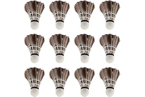 Bojueshaw 12pcs Badminton Shuttlecocks,Entertainment Durable Badminton Balls,Professional Duck Feather Badminton Shuttlecocks for Indoor Outdoor Sports Fitness Game