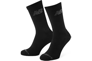 New Balance Unisex 3 Pack Crew Socks, White, M UK