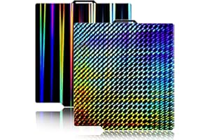 JUUPINE H1H Panneau holographique + fantôme pour plaque PLA Bambu P1S X1 X1E P1P X1C A1, texture lisse PEI Carbon Platefor Bamboo 257 x 257 mm Plateformes d'impression 3D