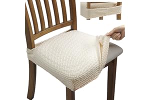 Fuloon Coprisedie con Copertina Posteriore,6 Pezzi Coprisedia Elasticizzato Universale,Fodere Sedie Lavabili Removibili per Hotel,Arredamento Ristorante