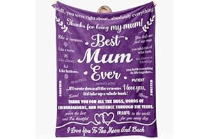 CHARMIBLE Mum Gifts, Mothers Day Blanket Gifts for Mum from Kids, Birthday Gifts for Mum, Christmas Valentines Blanket Gifts for Mum, 50'' x 60'' Blanket Gift for Mum