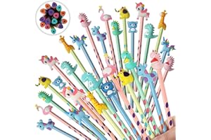 Runxin 30 Set Matita Bambini Regalo Festa, Matita Ergonomica Triangolare,Divertente Animale Matite,Gadget Compleanno Bambini Regalini Fine Festa