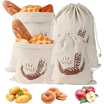 2 Leinen-Brotbeutel Mit Reißverschluss – Atmungsaktiv & Frischhaltend (33x50 Cm)
