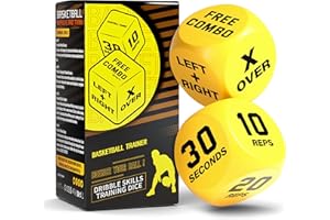 SIRUITON Basketball Training Dice (2pcs) - Fun & Portable Basketball Skills Trainer Gifts for Boys and Girls, Teens & Adults