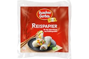 ‎BAMBOO GARDEN Bamboo Garden, Reispapier, für die Zubereitung von Frühlings- und Sommerrollen, Vegan, 1 x 150 g