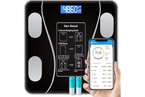 Retoo Kroppsfettvåg Bluetooth, digital personvåg med appfunktion, våg för kroppsfett, vikt, BMI, BMR, muskelmassa, kroppsanalysvåg, intelligent smart våg personer