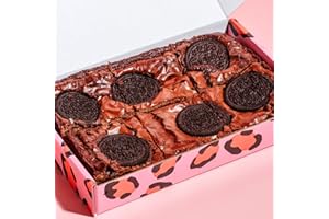 Cake or Death Oreo Brownie Box with 6 Brownies | Letterbox Friendly Gooey Chocolate Brownies | Decadent & Delicious Brownie Gift Box | Ultimate Food Gifts for Brownie Lovers |
