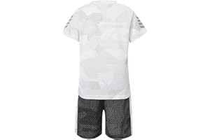Aiihoo Kinder Jungen Trainingsanzug Sportanzug Set Kurzarm Sportshirt mit Sportshorts Mädchen Jogginganzug Sommer Sportkleidung