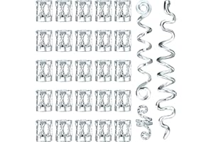 LOTNUT 28 Pcs Perles De Cheveux Vikings Spiral Coils, Perles Dreadlocks en Métal, Bijoux Cheveux Tresse, Bijoux Spirales, pour BBQ Femme Homme Hip Hop Party Music Festival (argent)