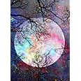 Tabeskly 5D Diamond Painting Kit - Moon Tree Full Drill, 30x40cm, For Adults & Kids