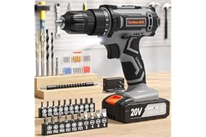 VIWKO Cordless Drill, 20V Electric Combi Drill Set with 86 Accessories, 2.0Ah Rechargeable Battery Power Drills, Electric Screwdriver 370 in-lb 25+1 Torque 2 Speed, Power Tools for DIY & Home Projects