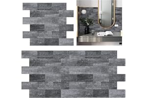 ‎VA-CERULEAN VA-Cerulean PVC Fliesenaufkleber,10 Stück 34x29cm Selbstklebende Wandfliese Sticker,Fliesensticker Fliesen Klebefolie,Abziehbar Klebefliesen für Küche Bad Schrank(Typ D)