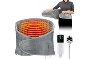 Necomi Heating Pad for Back Pain Relief, 9 Heating Levels & 4 Timer Options, Fast Heat Pad for Muscle Stiffness Cramps Neck Abdominal Shoulder Relief, 12" x 24"