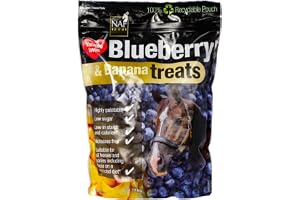 NAF Blueberry & Banana Horse Treats 1kg – Natural Low-Sugar Equine Snacks – Laminitis-Friendly Healthy Horse & Pony Treats – 