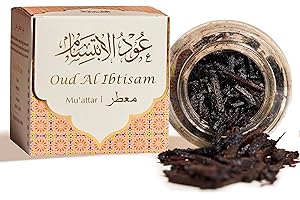 Oud Al Ibtisam Muattar Bakhoorعود الابتسام معطر بخور by Dukhni | 1 jar X 40 grams | Arabic Bakhoor Incense | Aromatic Wood Chips | Warm Floral Oud Blend | Perfect for Prayer Time
