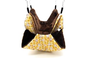 RatsLive® Nagetier Hängematte/Kleintierbett für Ratten, Hamster, Chinchillas und Eichhörnchen 35 × 35 cm (Gelb)