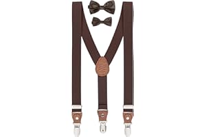 BomGuard bambino bretelle papillon Set 8-17 anni, altezza 135 cm - 175 cm