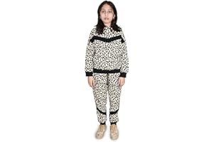 Bahob® 1 & 2 Pack Girls Tracksuits Set Cheeta Print Hoodie and Tracksuit Jogging Bottoms Kids Track Suits Activewear Sets for Girls 5-14 Years