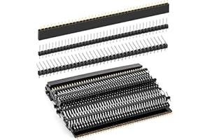 JESUSTREE Mâle et Femelle Header Broche Connecteur 2.54mm, 40 Broches, Pin Headers Unique Rangée, PCB Board Socket Breakaway Barrettes à Broches pour Arduino Prototype Shield, 45 Pièces, 3 Types