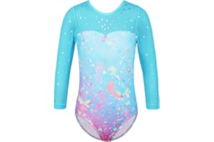 HUAANIUE Kinder Turnanzug Mädchen 3-14 Jahre, Bunte Gymnastikanzüge mit Langen Ärmeln & Ärmellos, elastisch & atmungsaktiv, perfekt für Ballett, Tanz & Training