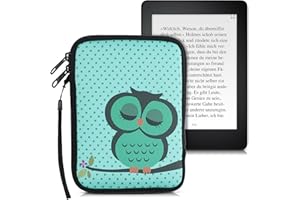 kwmobile pokrowiec ochronny do czytnika e-czytników - Etui ochronne 17 x 12 x 2 cm do neoprenowego e-czytnika - lodowaty turkusowo-brązowy