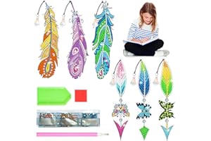 HLTBWHHOME 5D Diamant Malerei Lesezeichen Strass Lesezeichen Kristall DIY Diamant Zeichnung Bookmark Diamant Malerei nach Anzahl Stickerei Malerei Lesezeichen für Kunst Handwerk Geschenk (G)