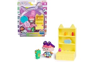 DREAMWORKS GABBY'S DOLLHOUSE - Bobble Kitty Möbel Pack von Baby Box, Katzen-Figur mit Puppenhausmöbeln und Zubehörteilen, ab 3 Jahren