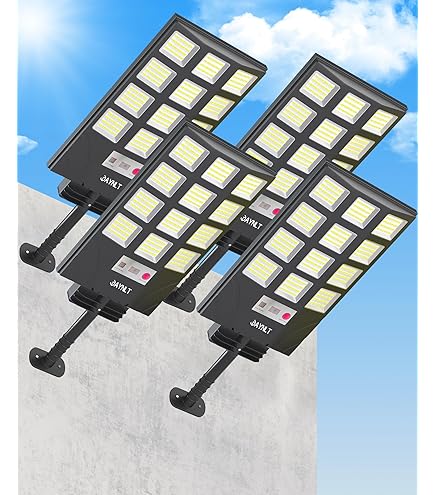 MOTHY Lampadaire Solaire LED Grand Panneau Solaire Extérieur Réverbère Sans Fil étanche Projecteur D'autoroute 400w 250w 500w 1200w-900w Puissance: Lumière Blanche 6000k Wwyy