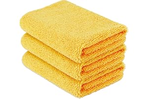 Amazon Basics mikrofiberdukar för bilar, dubbelsidig rengöringsduk, 3 stycken, 40 cm × 40 cm