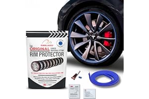 Rimblades Original Alloy Wheel Rim Protector – Single Strip (1 Wheel) – DIY Fit for Up to 24" Wheels – Durable Self-Adhesive Rim Protection – 9 Colours Available (Blue)
